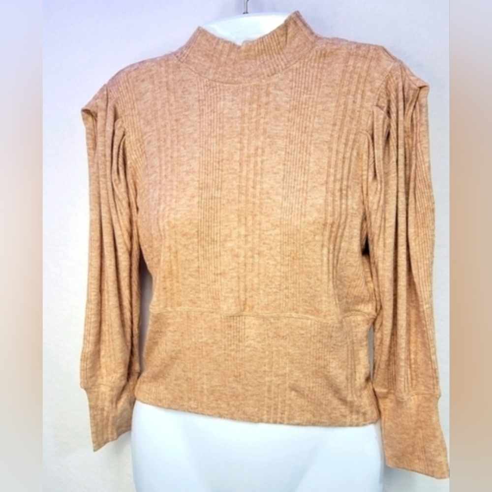 Band Of The Free Mock Neck Ribbed Long Sleeve Sweater Women's Size Small - Picture 9 of 9